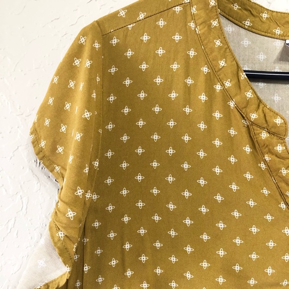 Demin & Co Mustard button up, midi style dress, Size Large US - Picture 4 of 7